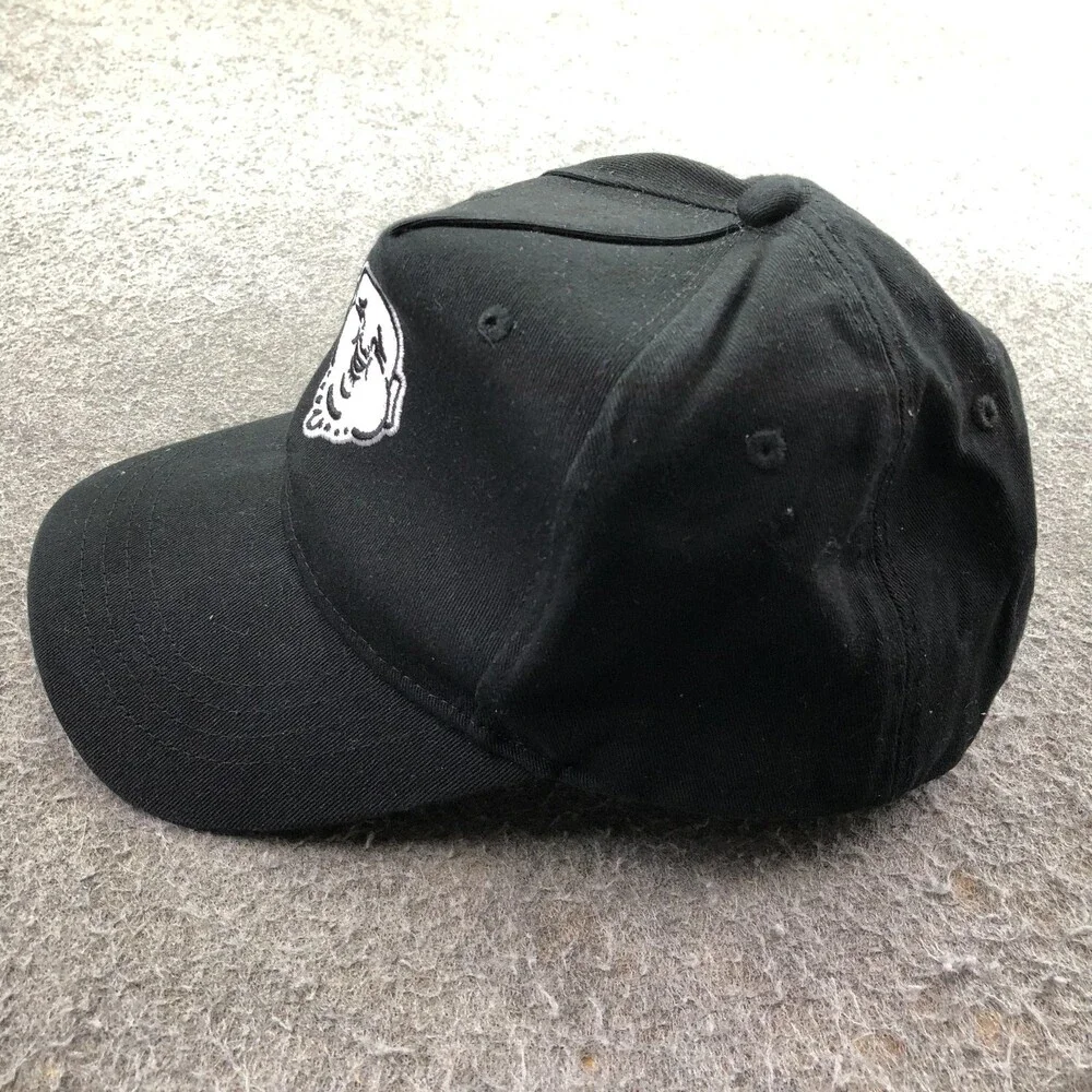 True Religion Hat Cap Snap Back Mens One Size Black Buddha Logo Baseball Twill